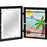 A4 (21x29.7cm) Flip Photo Frame Magnetic Picture Frame Clear Display for Art Photos Storage - Black - 3