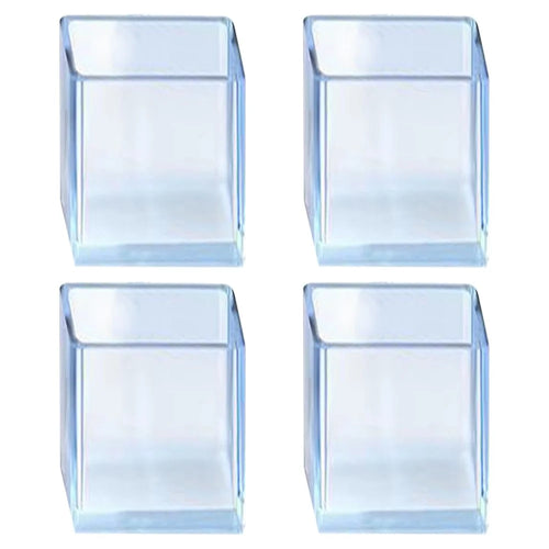 4Pcs  /  Set 20*40mm Rectangular Chair Leg Rubber Pads Chair / Table Leg Caps Transparent Anti-scratch Floor Protectors - 1