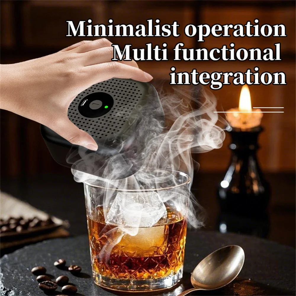 Electric Whiskey Smoke Infuser Cocktail Smoker Set Rechargeable Bar Party Mixology Tool Smoking Gun Kit - 4