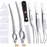 12Pcs Plating Tools Set Decorating Spoons Cooking Utensils Stainless Steel Tweezers Sauce Painting Scrapers for Baking / Pastry (No FDA) - Black - 1