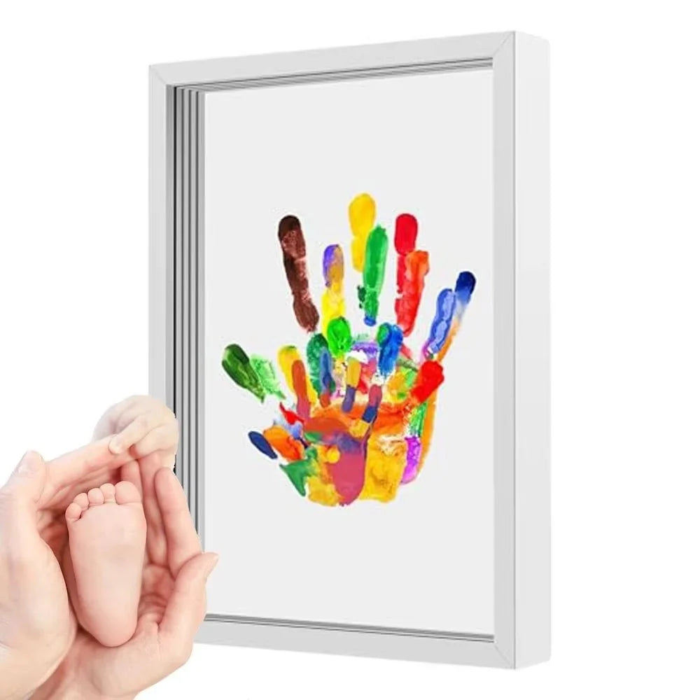 Transparent Photo Frame DIY Handprint Frame Family Multi-Person Handprint Gift Creative Souvenir Decor - White - 1