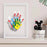 Transparent Family Handprint Photo Frame DIY Art Print Gift Multi Person Handprint Frame with LED Light - White - 2