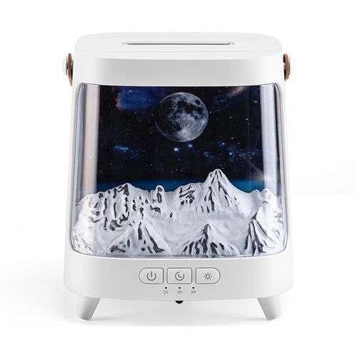 Aroma Diffuser USB Humidifier Colorful Flame Atmosphere Light Mist Maker for Home Office - Planet / White - 1