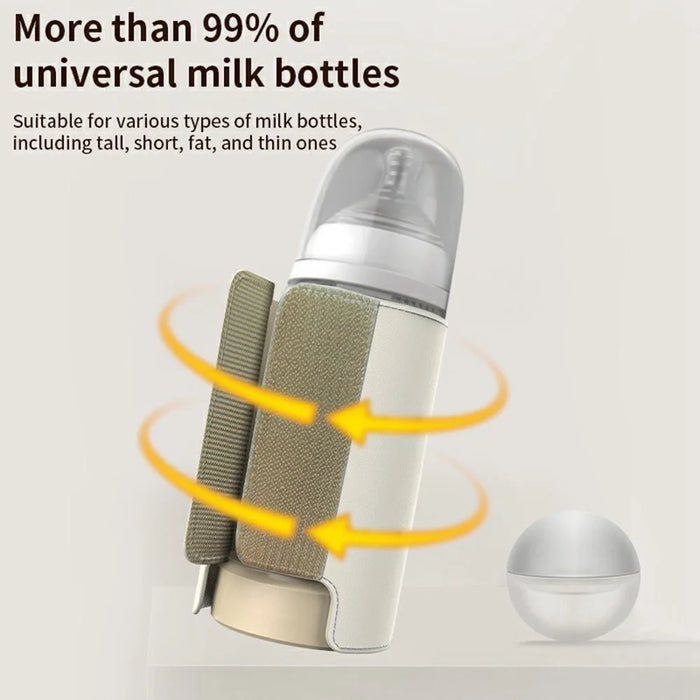 8000mAh Bottle Warmer 360° Uniform Heating Milk Sleeve Smart Temperature Control Baby Bottle Warmer - Battery - 4