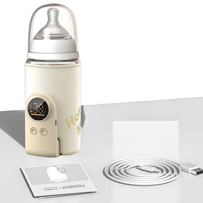 8000mAh Bottle Warmer 360° Uniform Heating Milk Sleeve Smart Temperature Control Baby Bottle Warmer - Battery - 7