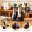 Stainless Steel Electric Spice Grinder Rechargeable Pepper Mill with Battery Display Base Adjustable Coarseness - 5