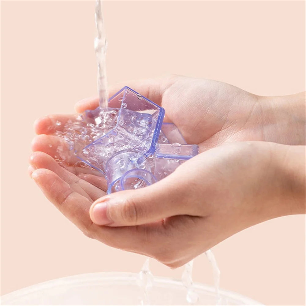 4Pcs / Set 80*80mm Square Transparent Chair Leg Caps Rubber Feet Protector Dust Cover Furniture Leveling Feet System - 5