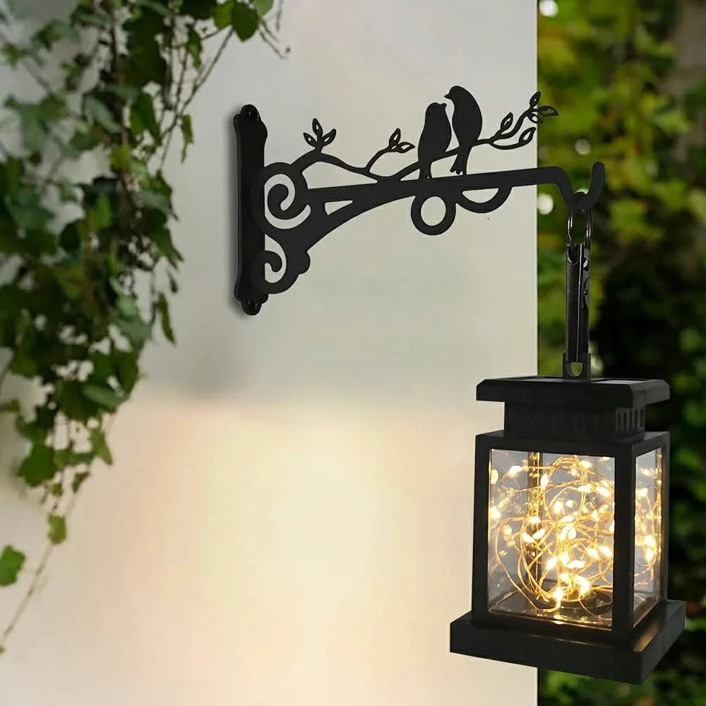 Iron Wall-Mounted Basket Hook Retro Hanging Planter Bracket Heavy Duty Hanger for Garden Patio - 4