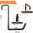 6Pcs Large S-Shaped Garage Hooks Heavy Duty Wall-Mounted Hangers for Bicycles Ladders Garden Tools - Dip Coated  /  Black - 6