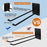 Wall-Mounted Garden Tool Storage Rack Heavy Duty Iron Tool Hanger Rust-Resistant Organizer for Garden Balcony Garage - Black - 5