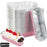 20Pcs / Set Aluminum Foil Loaf Pans with Transparent Lid Kitchen Mini Bread Baking Pans (BPA Free, No FDA) - Pink - 1