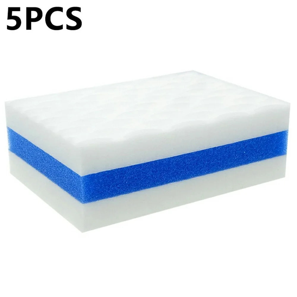 5Pcs Nano Sponge Eraser Magic Cleaning Scrubber Dual-Color Melamine Dish Sponge Multi-Purpose Kitchen Cleaner - 1