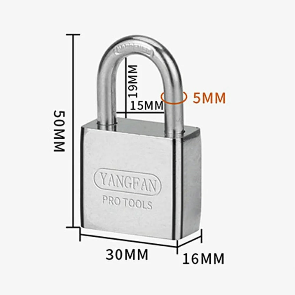 YANGFAN Anti Theft Padlock 30mm Short Shackle Waterproof Rust-Resistant Security Lock with 3 Keys for Home - 6