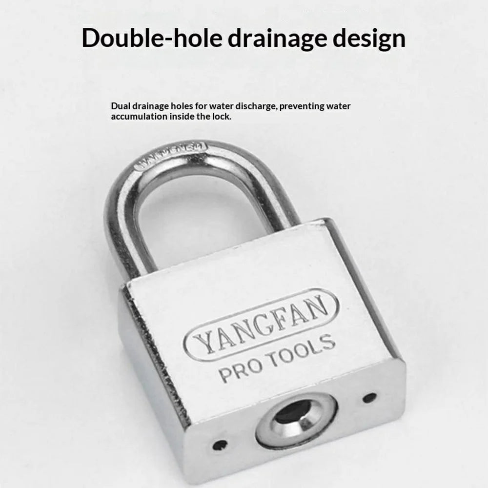 YANGFAN Anti-Theft Padlock 40mm Short Shackle Waterproof Rust-Resistant Security Lock with 3 Keys for Home - 2