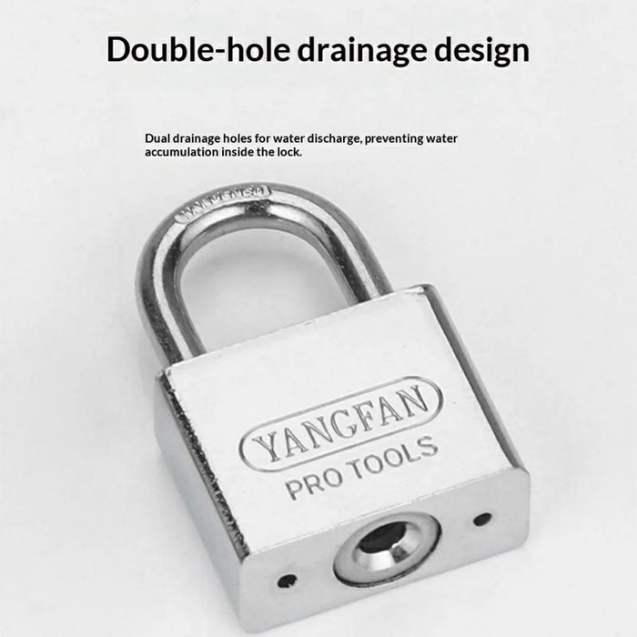 YANGFAN Anti Theft Padlock 60mm Short Shackle Waterproof Rust-Resistant Security Lock with 3 Keys for Home - 2