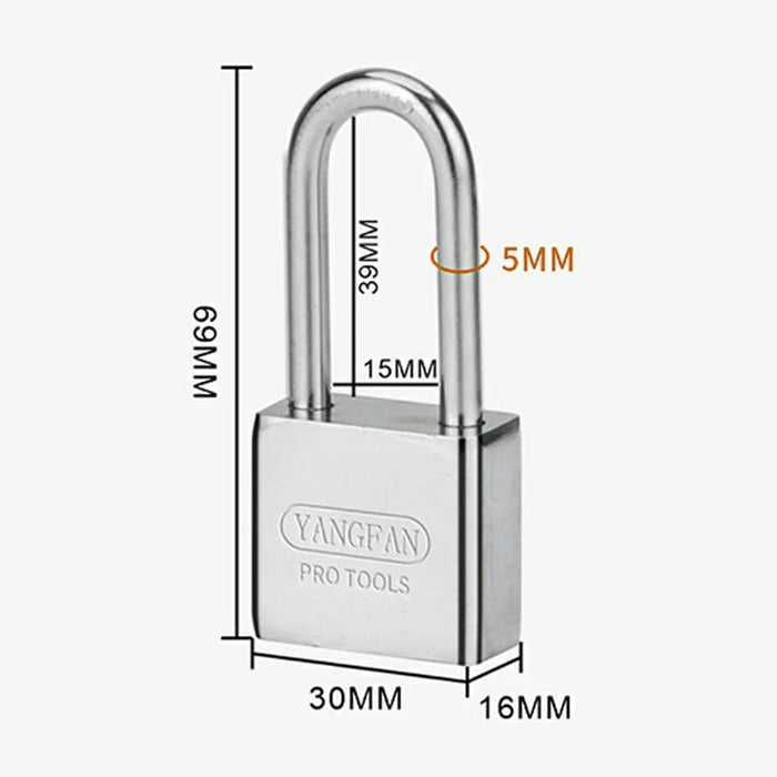 YANGFAN Waterproof Padlock 30mm Long Shackle Rustproof Security Lock with 3 Keys for Home  /  Outdoor Protection - 4