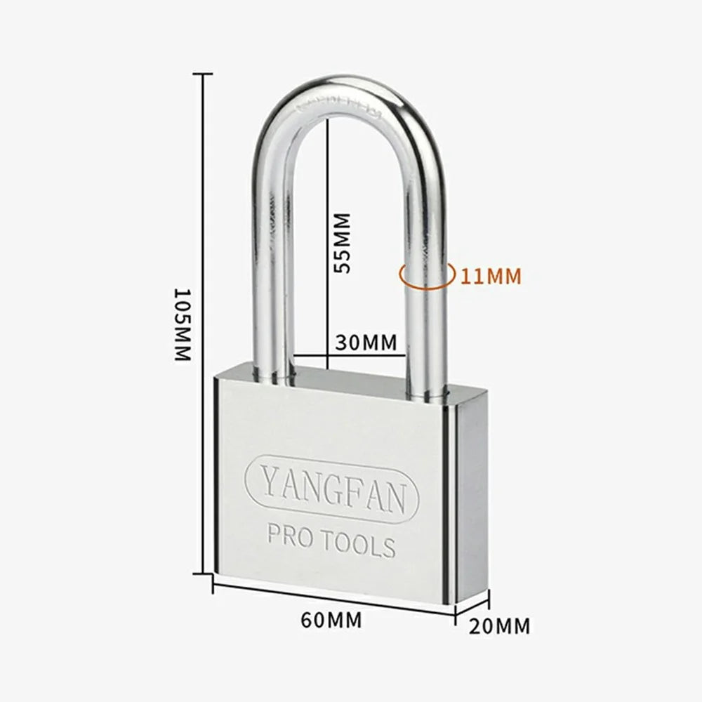 YANGFAN Waterproof Padlock 60mm Long Shackle Rustproof Security Lock with 3 Keys for Home  /  Outdoor Protection - 4