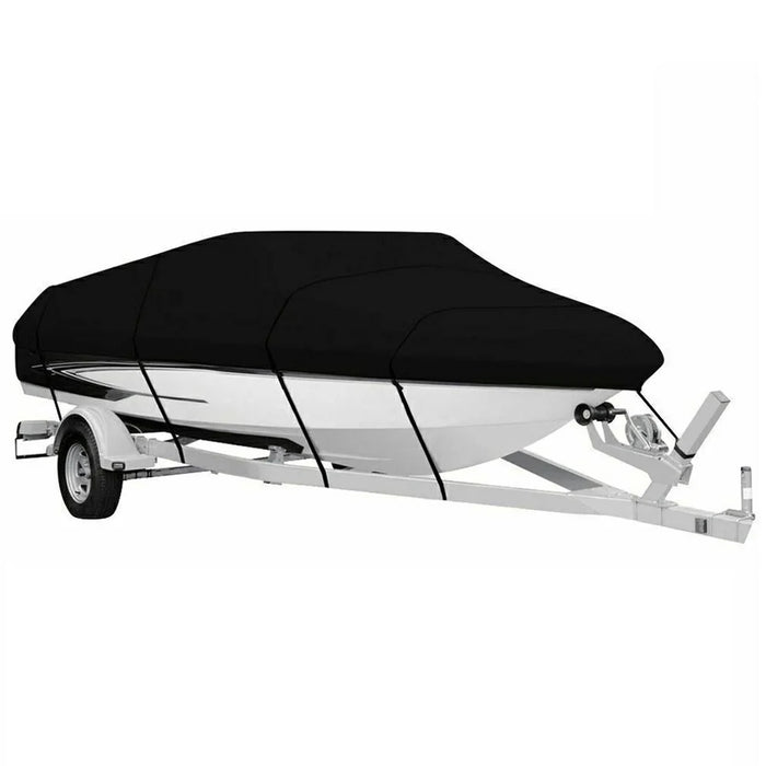 For 20-22 Feet (700x290cm) 210D Yacht Cover Waterproof Sun Protection Boat Cover with Adjustable Belt and Storage Bag - 1