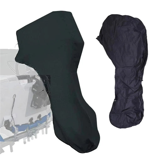 420D 6-15HP Oxford Outboard Engine Cover Waterproof Dustproof Full Coverage Boat Motor Cover 140cm Circumference 110cm Height - Black - 1