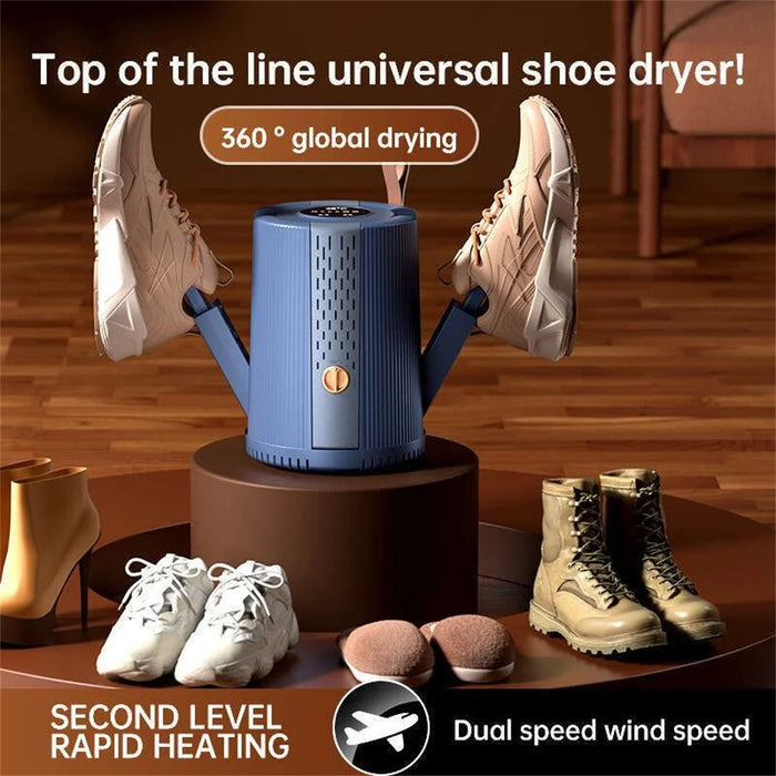 X3 4-Head Multi-Function Shoe Dryer Socks Warmer Deodorizer Boot Dryer for Home Dorm - EU Plug - 4