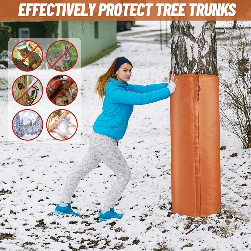 20 x 100cm Winter Palm Tree Root Protection Cover Outdoor Plant Frost Guard Device with Drawstring Plant Freeze Protection Bag - 3