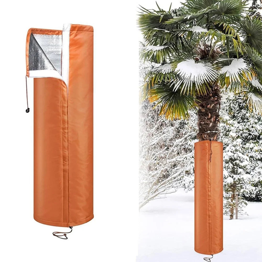 30 x 100cm Winter Palm Tree Root Protection Cover Outdoor Plant Frost Guard Device with Drawstring Plant Freeze Protection Bag - 2
