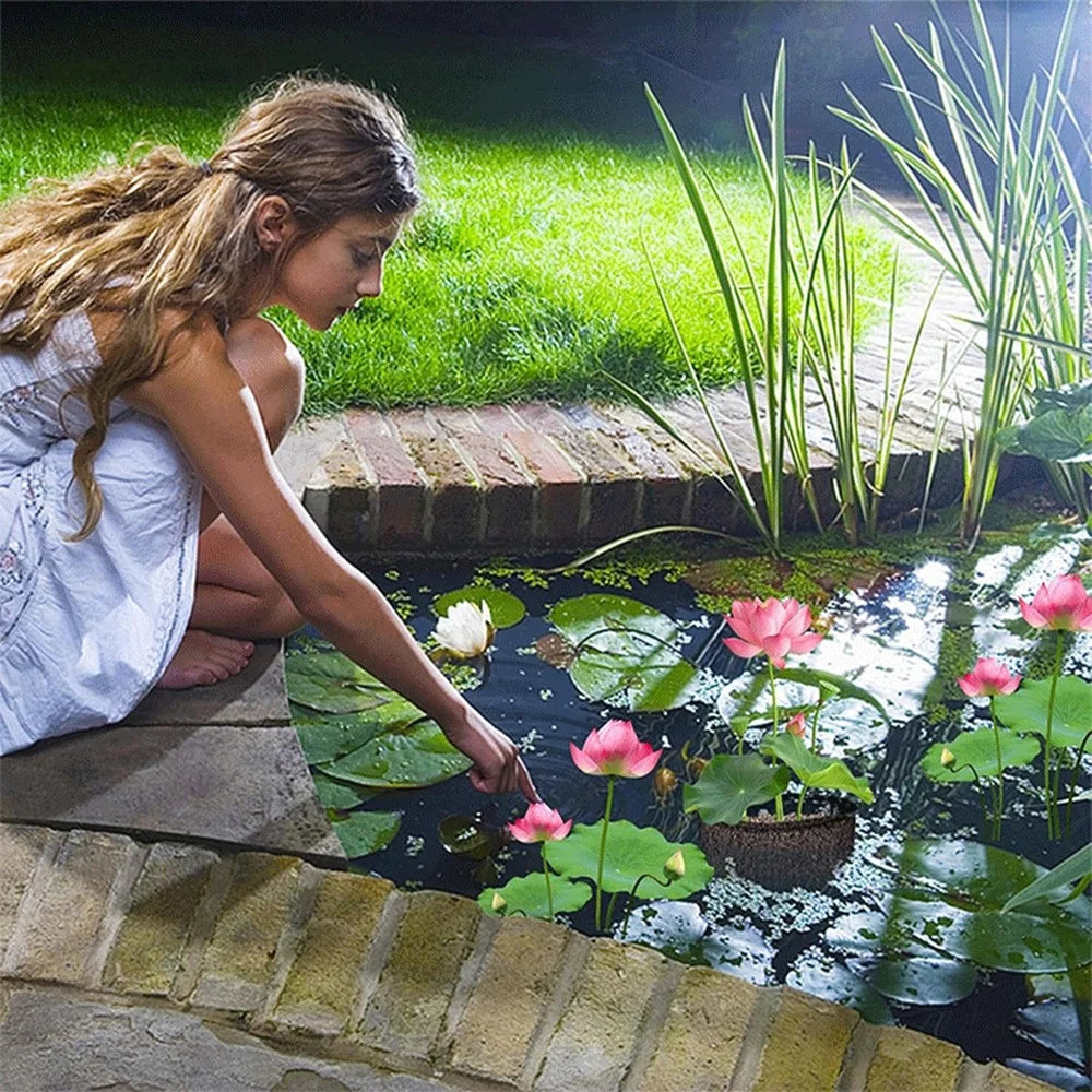 4Pcs PVC Mesh Aquatic Plant Grow Bags Reusable Planting Bags Breathable for Garden Pond - Circle - 5