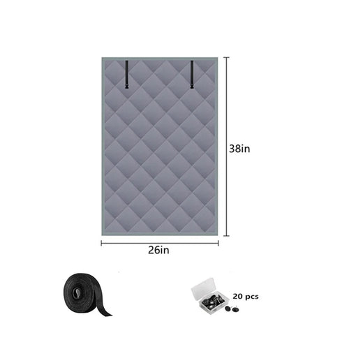 26×38 inch 3 Layer Winter Insulated Window Cover Oxford Cloth Frostproof Window Blanket with Magic Tape Cold-Proof Curtain Set - 1
