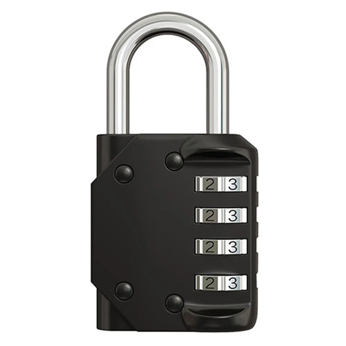 840 Zinc Alloy 4-Digit Combination Padlock Waterproof Rustproof Anti-Theft Lock for Home Dormitory Warehouse - Black - 1