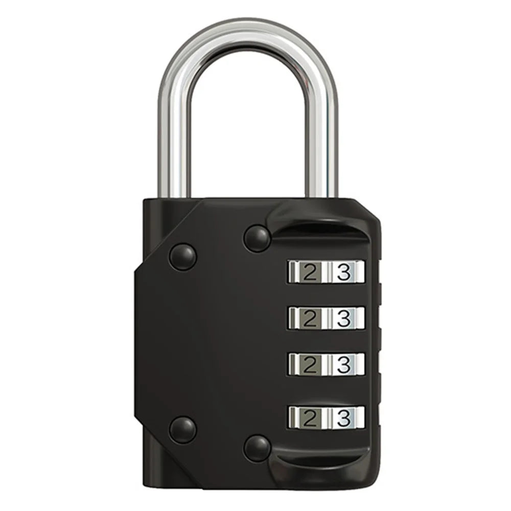 840 Zinc Alloy 4-Digit Combination Padlock Waterproof Rustproof Anti-Theft Lock for Home Dormitory Warehouse - Black - 1