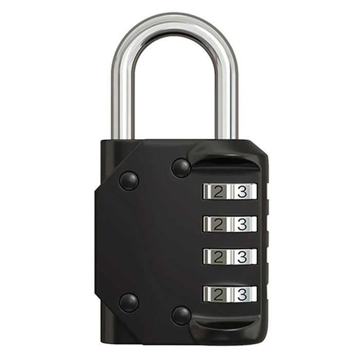 840 Zinc Alloy 4-Digit Combination Padlock Waterproof Rustproof Anti-Theft Lock for Home Dormitory Warehouse - Black - 1