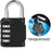 840 Zinc Alloy 4-Digit Combination Padlock Waterproof Rustproof Anti-Theft Lock for Home Dormitory Warehouse - Black - 2