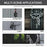 840 Zinc Alloy 4-Digit Combination Padlock Waterproof Rustproof Anti-Theft Lock for Home Dormitory Warehouse - Black - 5