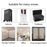 840 Zinc Alloy 4-Digit Combination Padlock Waterproof Rustproof Anti-Theft Lock for Home Dormitory Warehouse - Black - 7