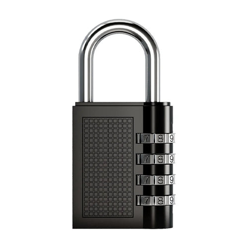 HB04 Large Zinc Alloy 4-Digit Combination Padlock Waterproof Anti-Theft Lock for Dormitory Luggage Gym - Black - 1