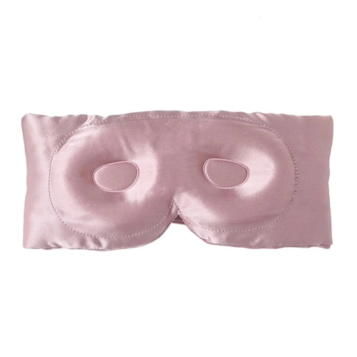 Mulberry Silk Sleep Mask 3D Contoured Eye Cover for Sleeping Large Size Light Blocking Eyeshade - Bean Pink - 1