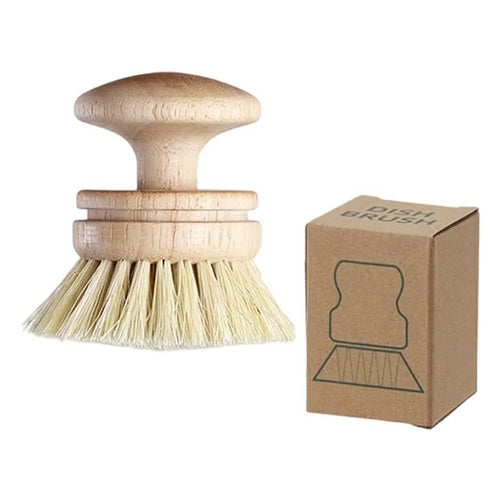 Natural Sisal Dish Brush Solid Wood Handle Kitchen Cleaning Brush Multi-Functional Non-Scratch Pot Scrubber - Large Size  /  Sisal - 1
