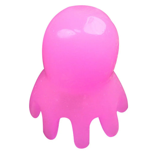 Octopus Scalp Massager Head Therapy Comb Meridian Brush for Stress Relief - Pink - 1