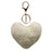 Plush Heart Shaped Hanging Ornament Keychain Car Rearview Mirror Decoration Handbag Charm - White - 1
