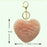 Plush Heart Shaped Hanging Ornament Keychain Car Rearview Mirror Decoration Handbag Charm - White - 4
