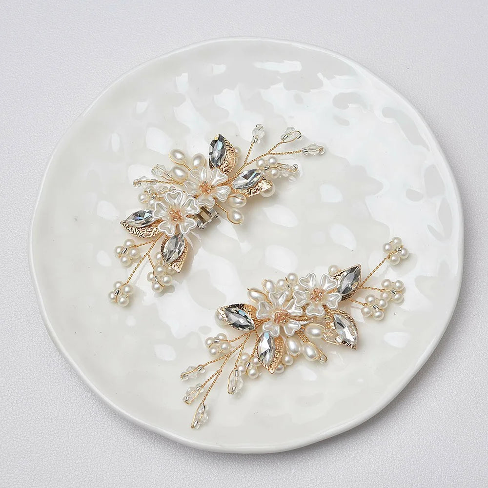 Bridal Shoe Clips DIY Accessory Removable Flower Clips Shoes Decoration Versatile Style for Wedding / Daily - 3