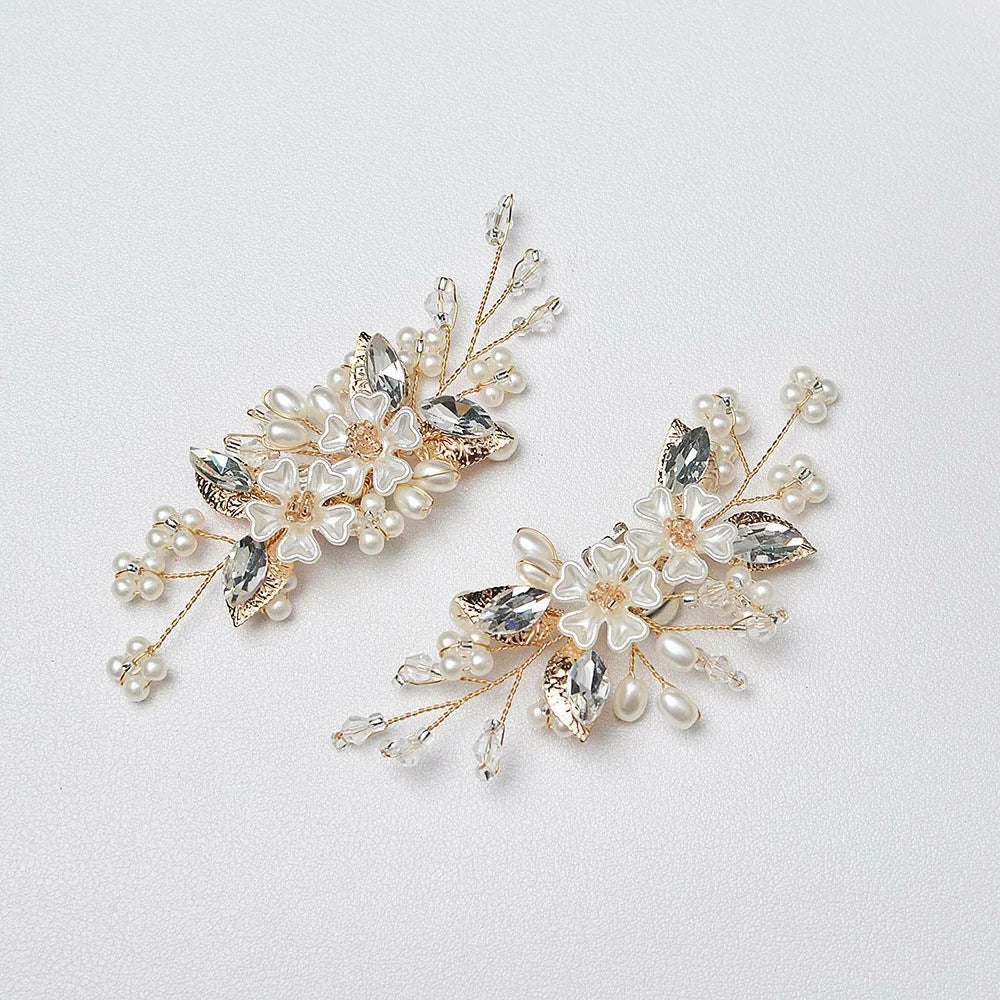 Bridal Shoe Clips DIY Accessory Removable Flower Clips Shoes Decoration Versatile Style for Wedding / Daily - 5