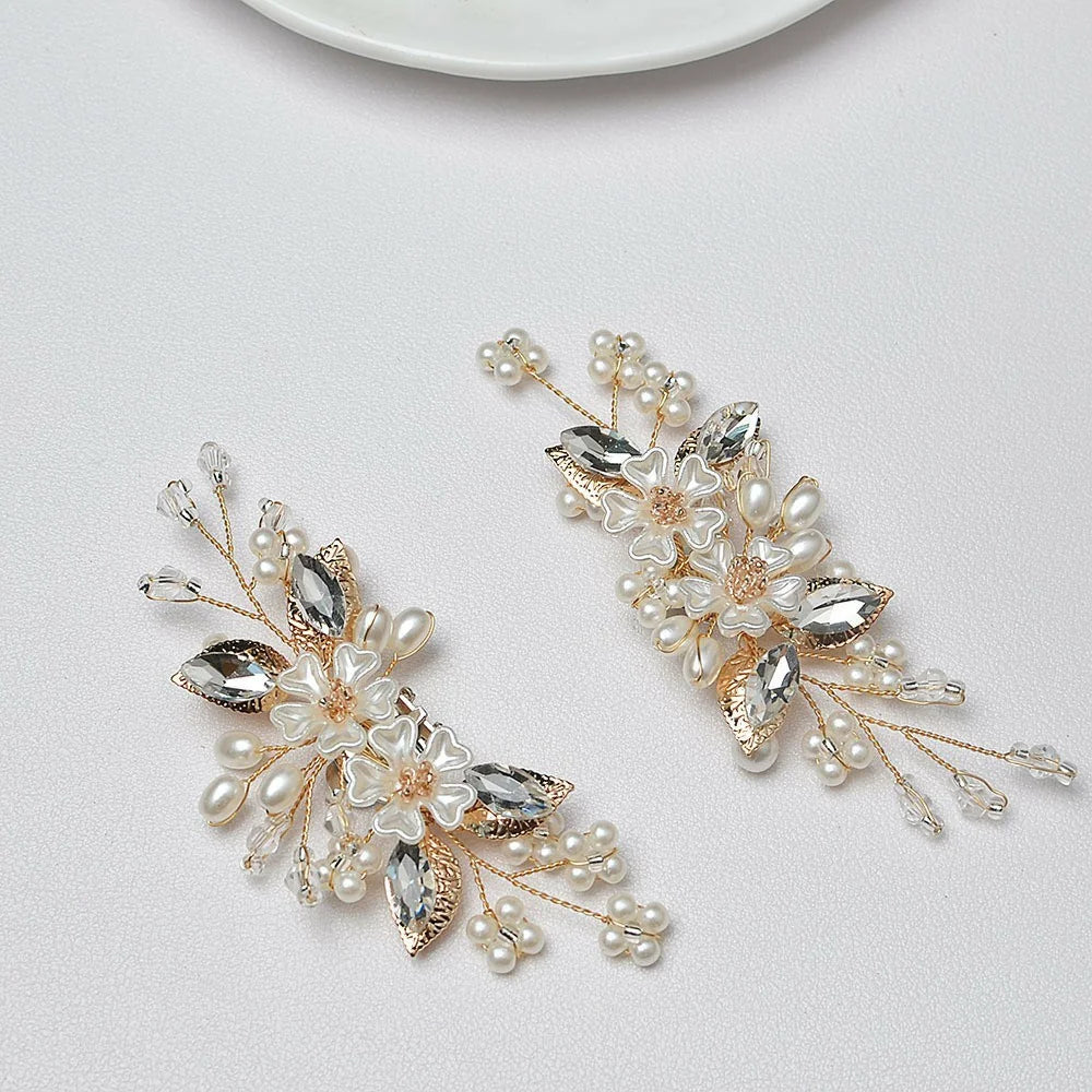 Bridal Shoe Clips DIY Accessory Removable Flower Clips Shoes Decoration Versatile Style for Wedding / Daily - 7