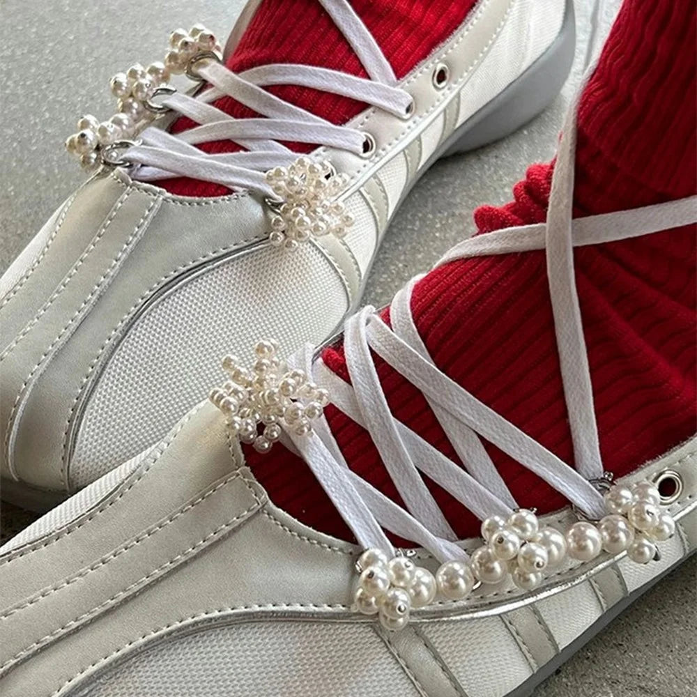 Pearl Flower Shoe Charms DIY Sneaker Shoelace Decoration for Sports Shoes Accessories - 2