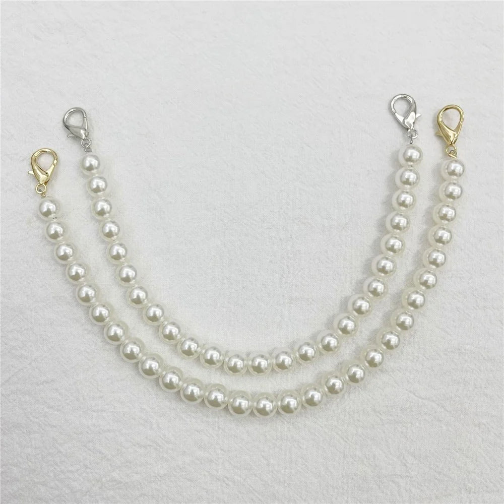 30cm Pearl Chain Accessory Versatile Decorative Pearl Chain Strap for Bags and Shoes - Gold - 2