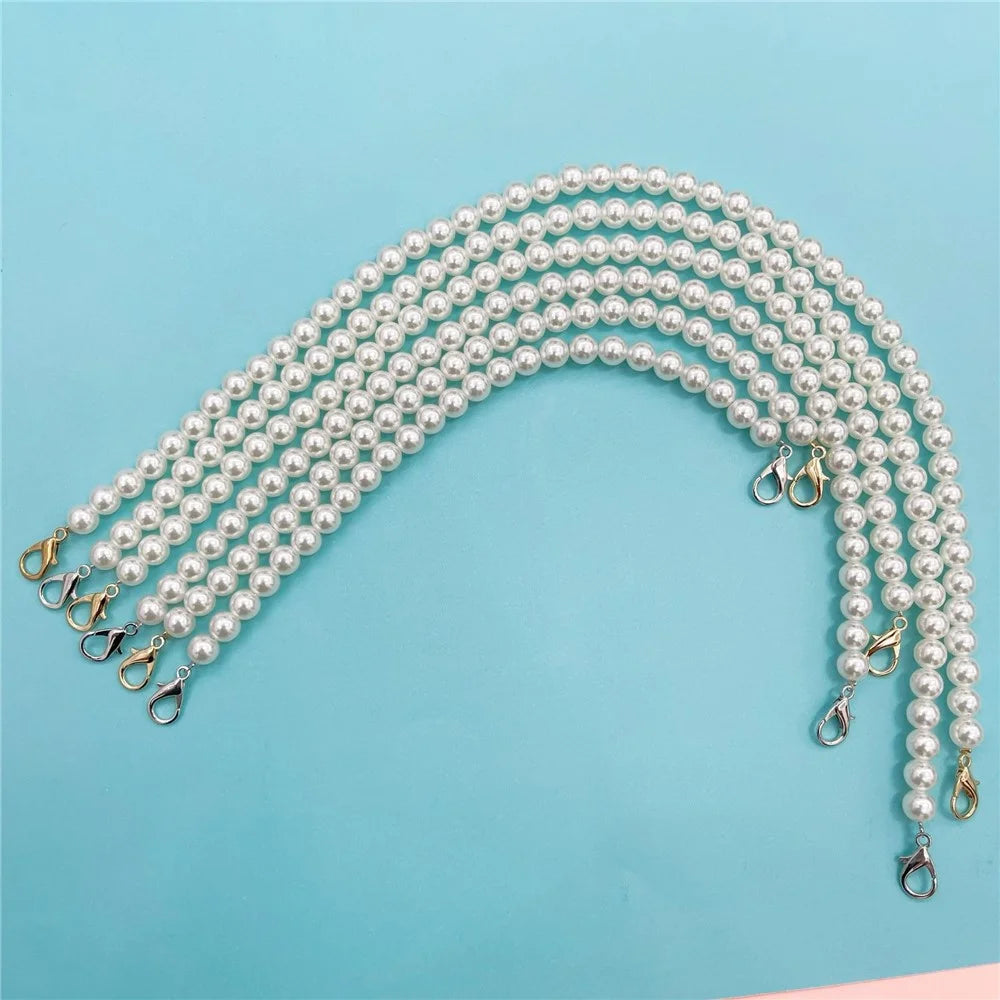 30cm Pearl Chain Accessory Versatile Decorative Pearl Chain Strap for Bags and Shoes - Gold - 3