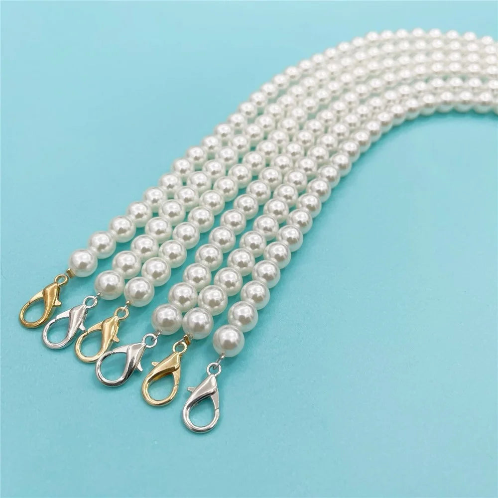 30cm Pearl Chain Accessory Versatile Decorative Pearl Chain Strap for Bags and Shoes - Gold - 4