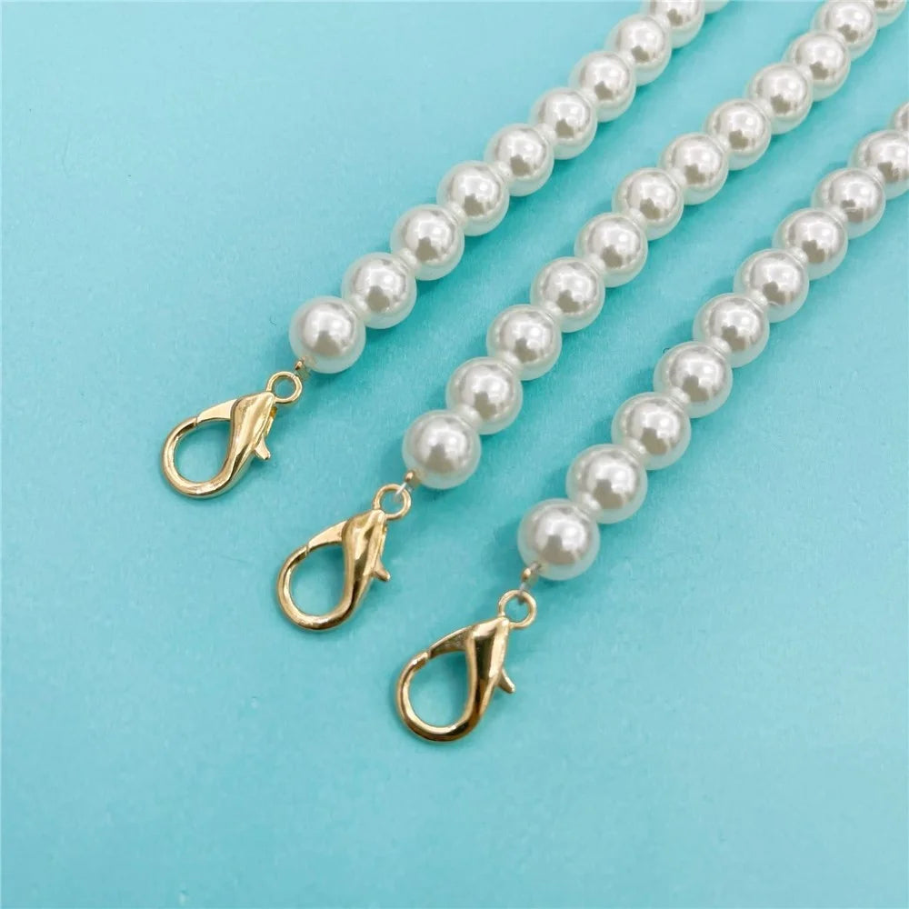 30cm Pearl Chain Accessory Versatile Decorative Pearl Chain Strap for Bags and Shoes - Gold - 5