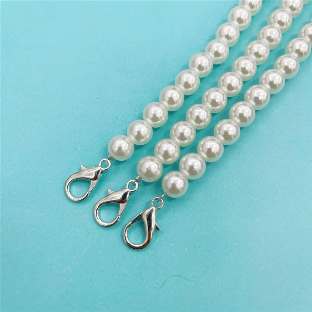 30cm Pearl Chain Accessory Versatile Decorative Pearl Chain Strap for Bags and Shoes - Gold - 7