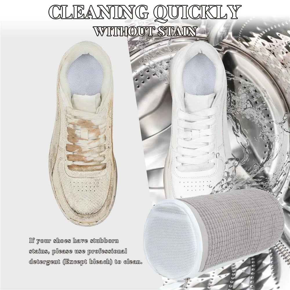 Lazy Shoe Wash Bag for Washing Machine Sneaker, Sports Shoes Cleaner Protective Pouch Anti Deformation - 5